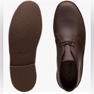 Clarks men's Bushacre 2 Lace Up Chukka Boot Dark Brown Leather   US 11 1…